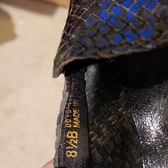 ⭐️HP⭐️VINTAGE Vittorio Ricci Studio, 8½ black woven leather upper #1086 - Picture 5 of 8